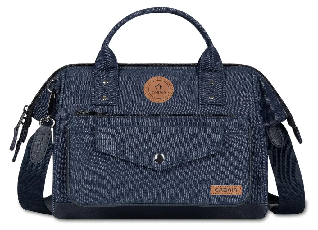 Sac à main bandoulière Adventurer Denim Crossbody Namur bleu marine Cabaïa