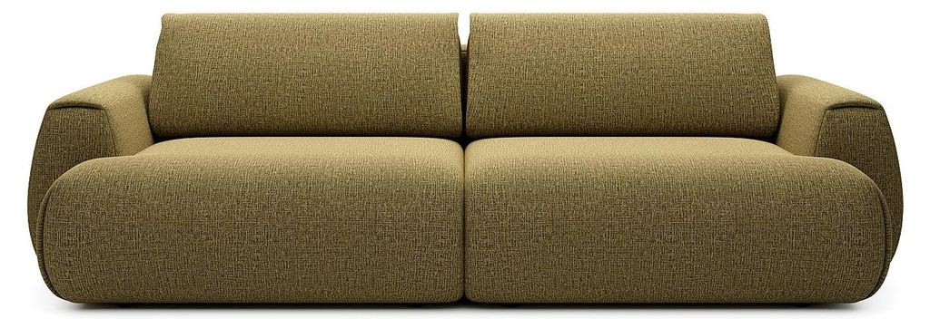 Schlafsofa 4-Sitzer - Chenille-Stoff - Olivgrün - MONELIA Produktbild 