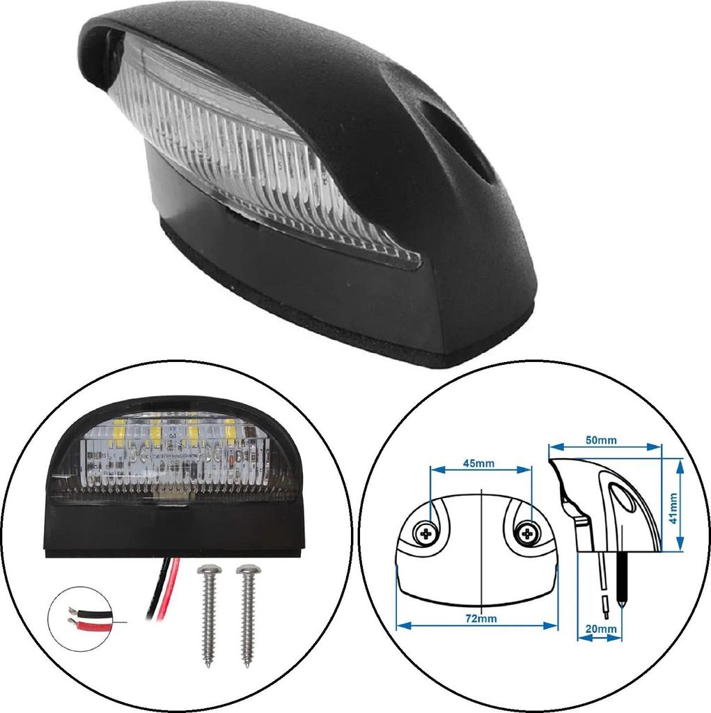 LED Kennzeichenleuchte 10-30V Wasserdicht ECE Kennzeichenbeleuchtung KFZ LKW etc