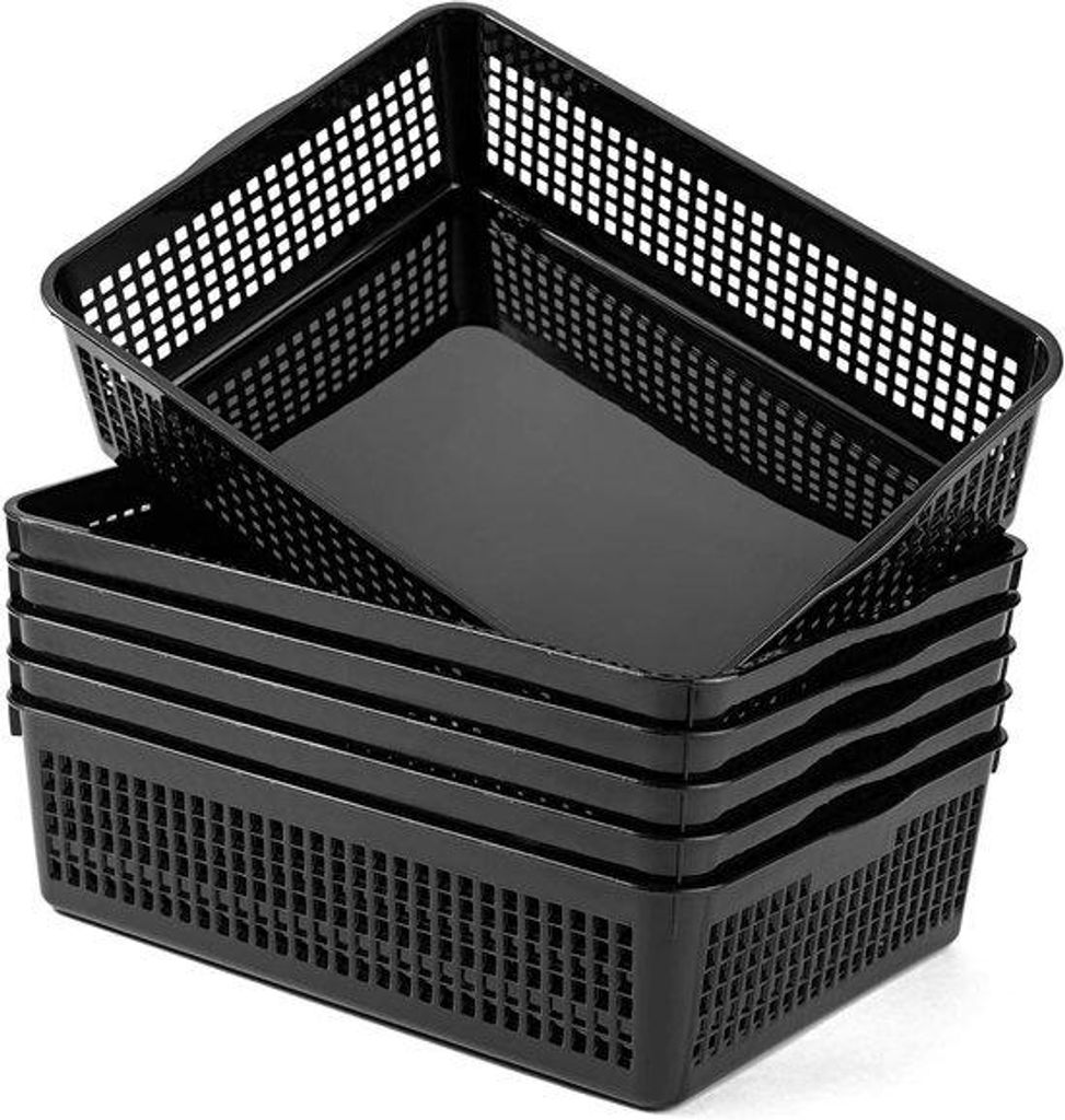 Büro-Organizer für Männer - Stapelbarer Schreibtisch Organizer - A4-Größe - Schwarz - Stahl