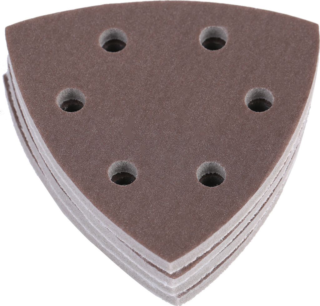 4pcs 6 Löcher Dreieck Schwamm Schleifpapier Blätter Disc Schleifpapier Polierwerkzeuge (1800-2000#)