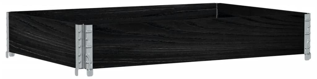 vidaXL Paletten-Aufsatzrahmen Schwarz 120x80 cm Massivholz Kiefer