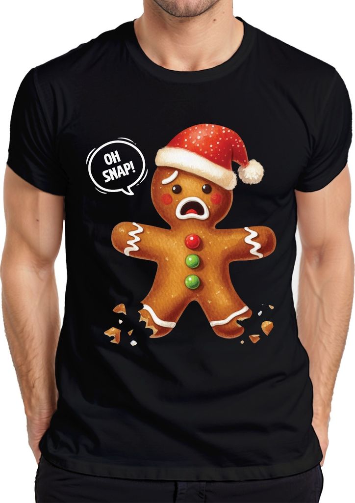 Lebkuchen Schwarzer Humor - Weihnachten Weihnachtsgeschenk Christmas Herren T-Shirt, Schwarz, S