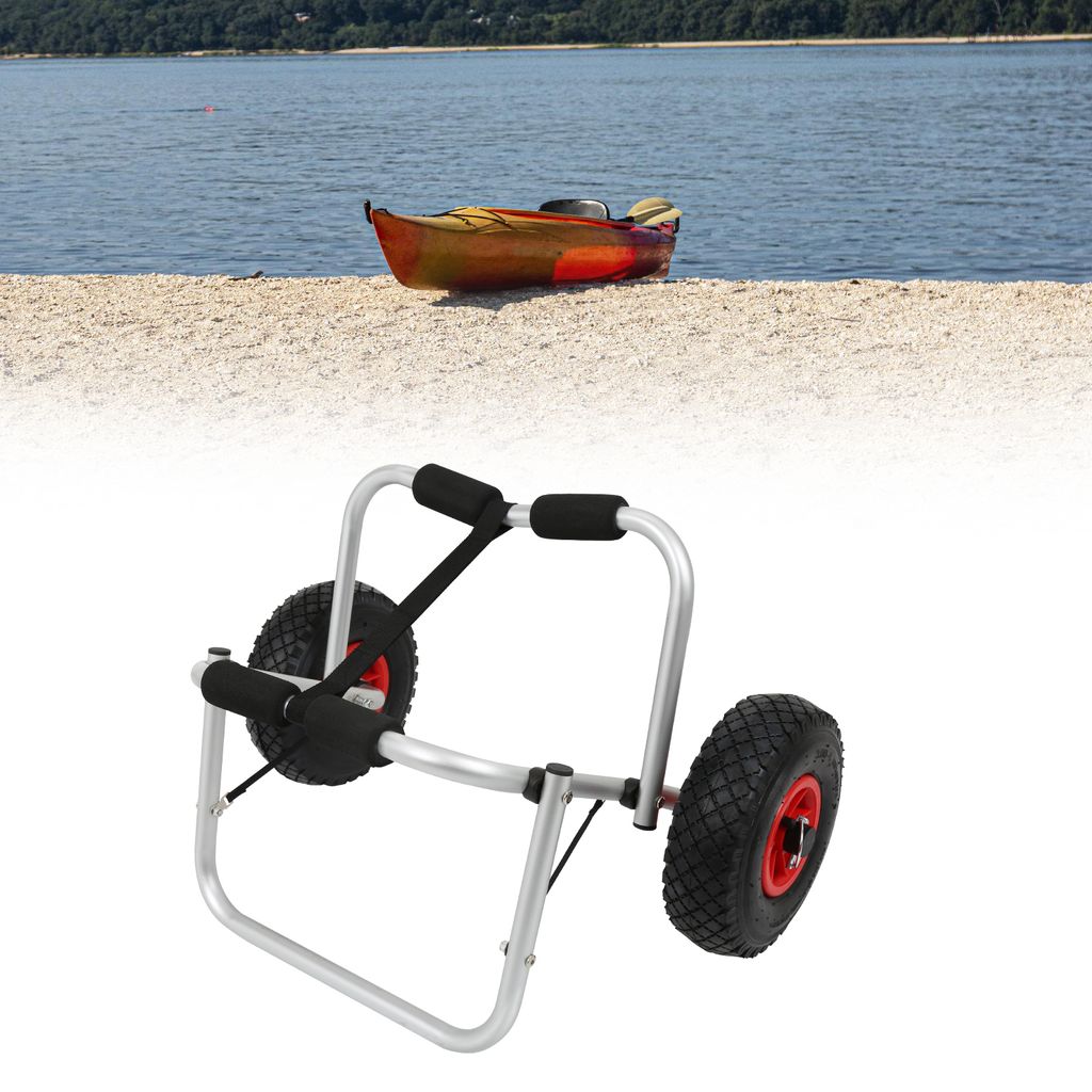 Hengda Kajakwagen Kanuwagen Bootswagen Transportwagen Trolley Surfwagen Faltbar Bootstrailer 75kg