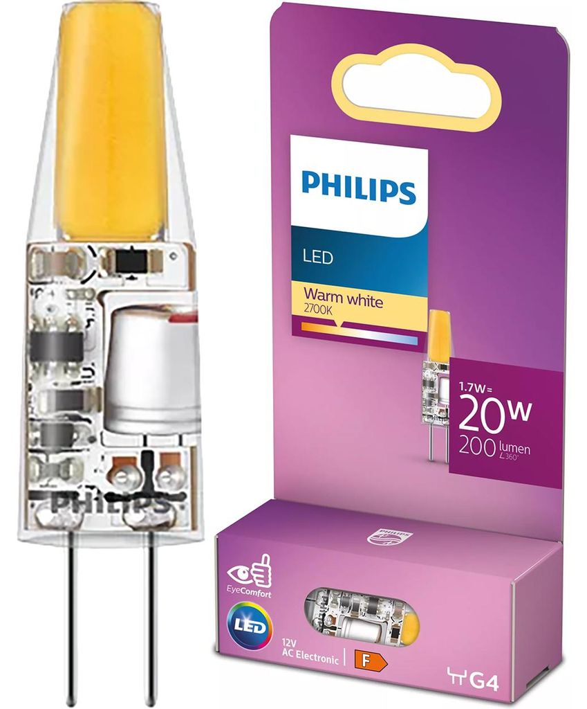 Philips Kapsułka 20 W kapsułka G4, 1,7 W, 20 W, G4, 200 lm, Zdjęcie produktu 