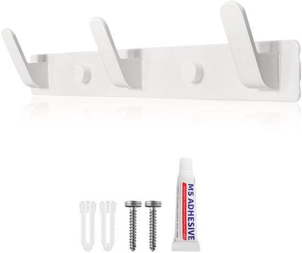 Stabiler Kleiderständer mit 3 Haken für Mäntel, Jacken, Taschen, Hüte und Schals