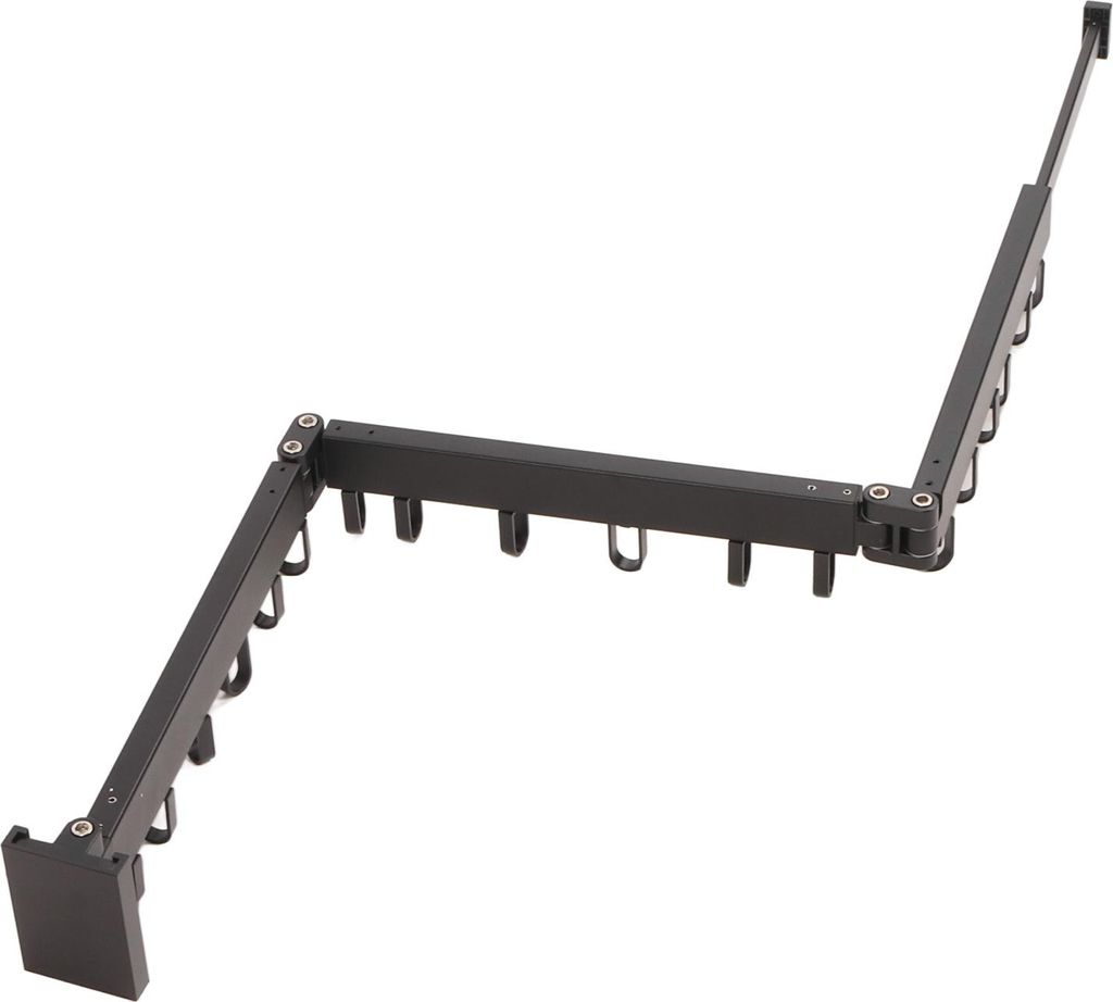 Kleiderbügel Rack Wand montiert Loch frei einziehbare Aluminium Wäsche trocknen Rack für Indoor-Balkon 3 Fold