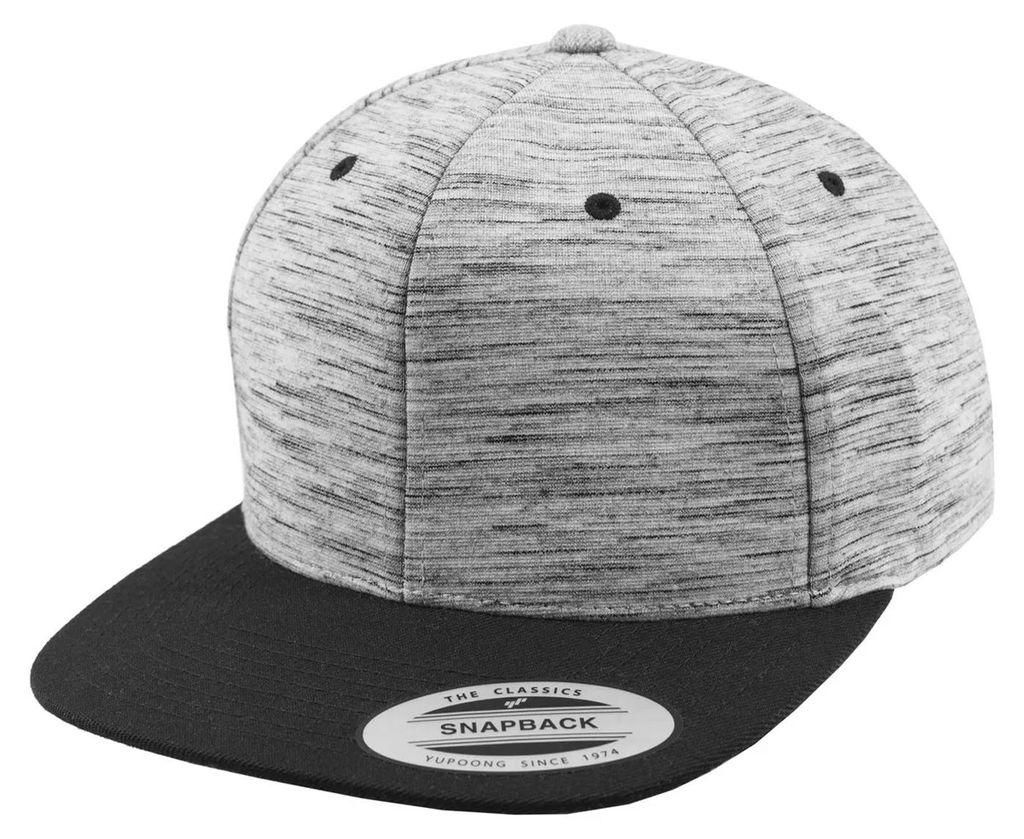 Flexfit - Snapback Mütze TN1409 (Einheitsgröße) (Schwarz/Grau meliert)