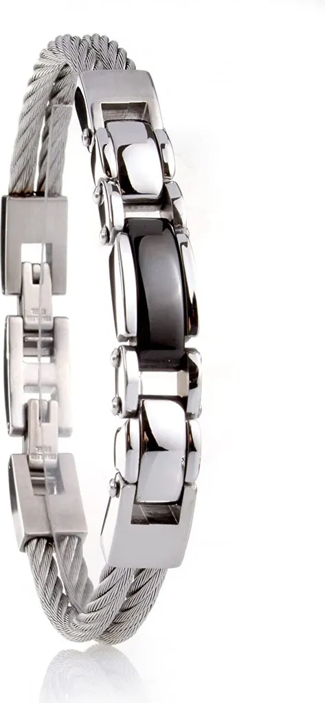 Bracciale Uomo Acciaio Nero SB7489 - 19cm | Offerta Esclusiva Online