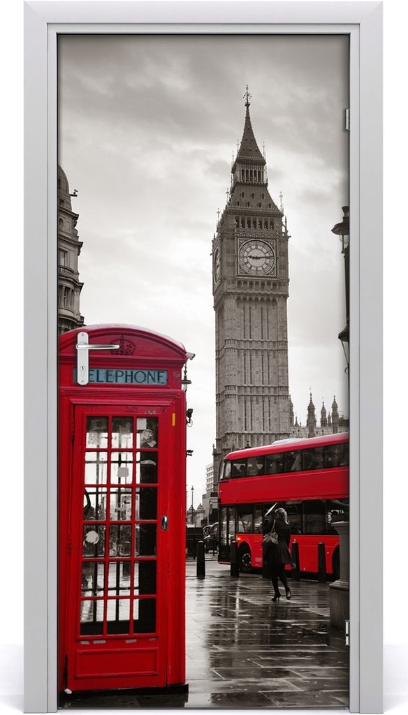 Tulup Türaufkleber 95x205 cm Dekorative Aufkleber Selbstklebend Wasserdichte Tapete Abnehmbar Schlafzimmer Wohnzimmer Wohnkultur - Big Ben, London