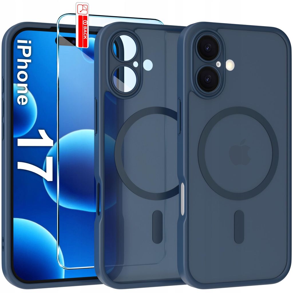 Mattes Magnet-Case für das iPhone 17 | Kompatibel mit MagSafe, strapazierfähig + Glas