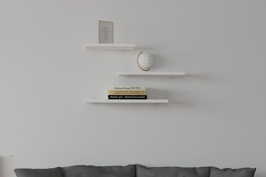 Skye Decor, Leila - White, Wandregale, Weiß, Melamin-Spanplatte, 30 x 14 x 2 cm