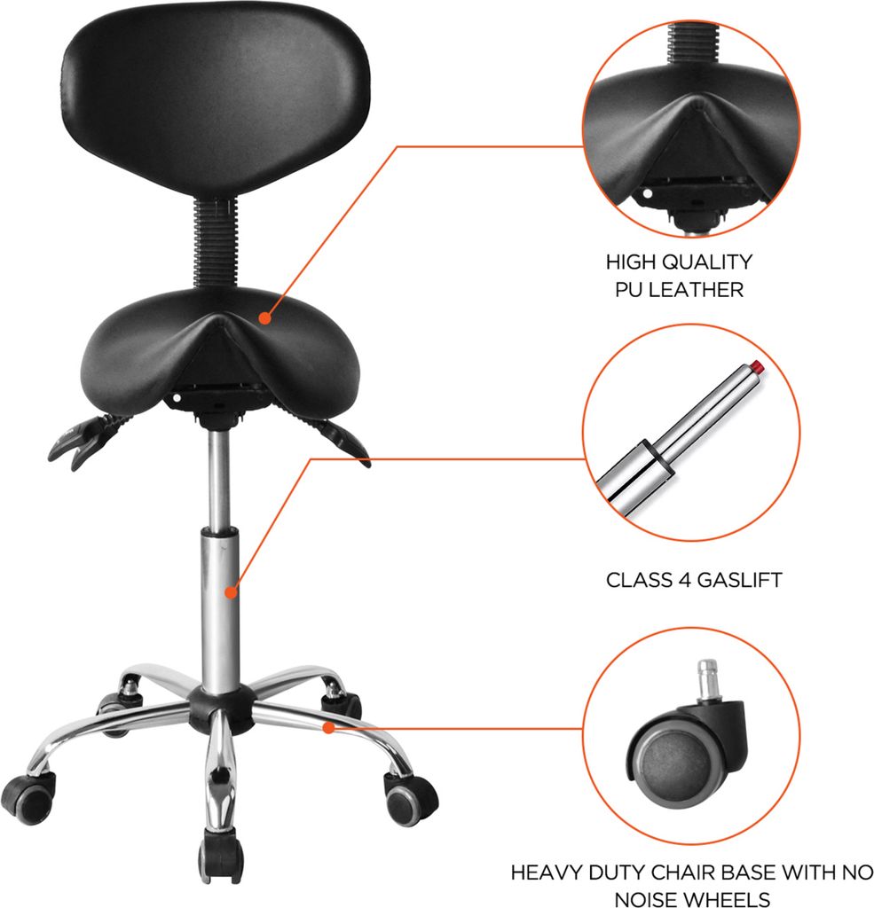 Sattelhocker ergonomisch - Friseurhocker - Barhocker - Produktbild 3