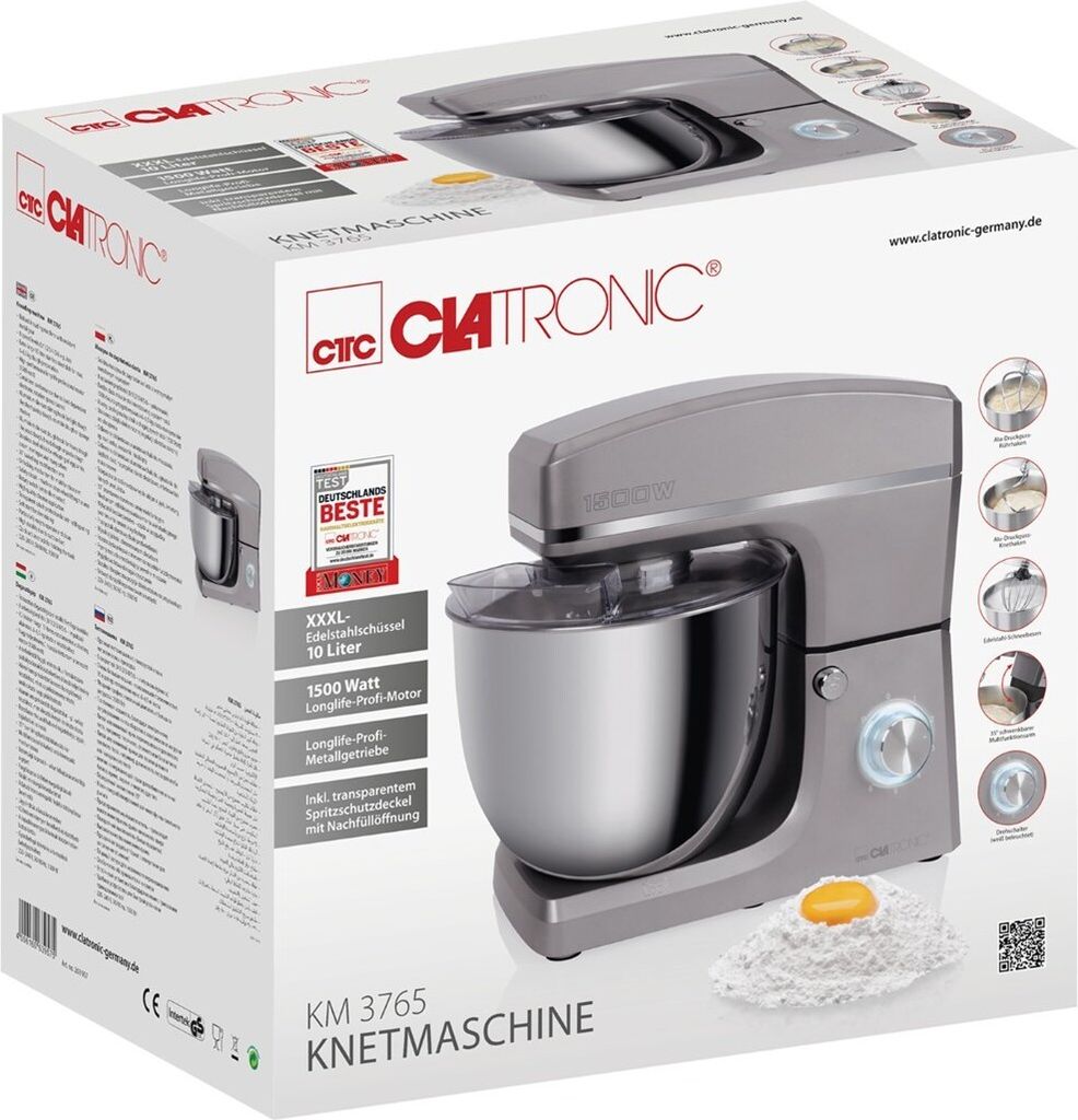 Clatronic KM 3765 robot kuchenny 1500 W 10 l Stal Zdjęcie produktu 10