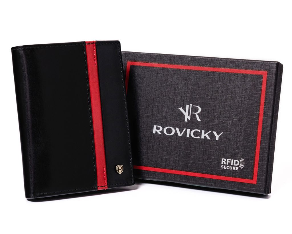 Rovicky Herrenleder Brieftasche Du redest schwarz Produktbild 