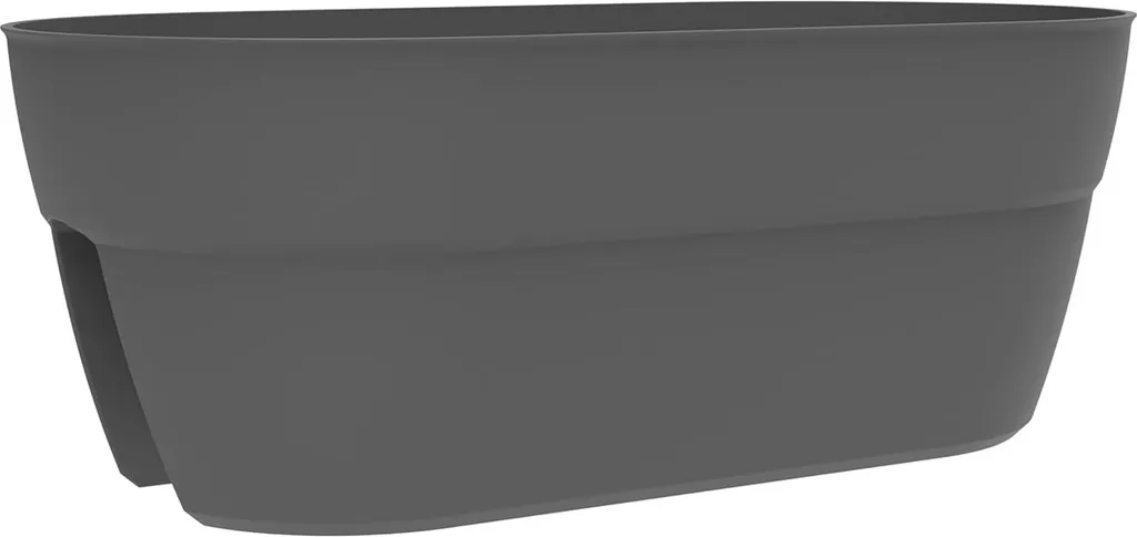 Jardinière de Balustrade Osaka 56 cm Gris - Système Fixation Breveté