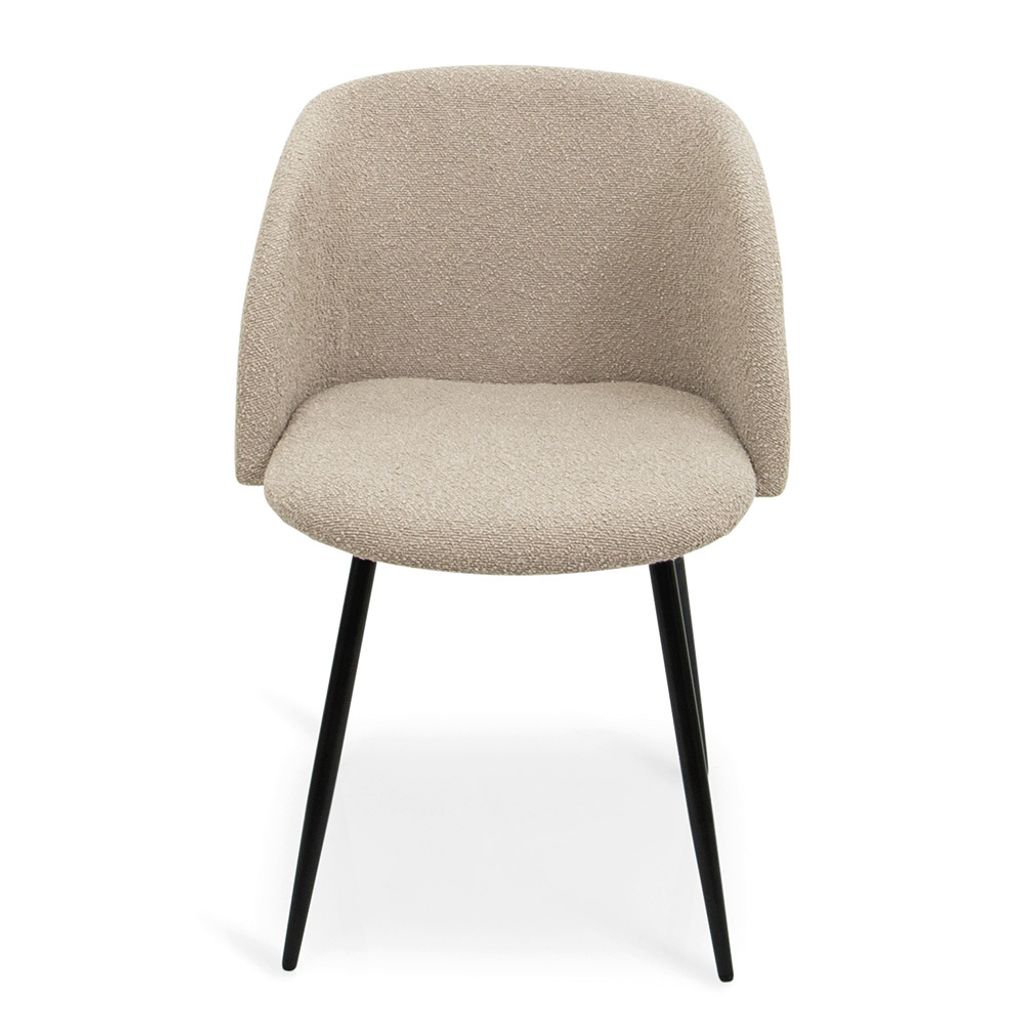 Milton & Oldbrook Bouclé Esszimmerstuhl Budapest Taupe - Produktbild 3