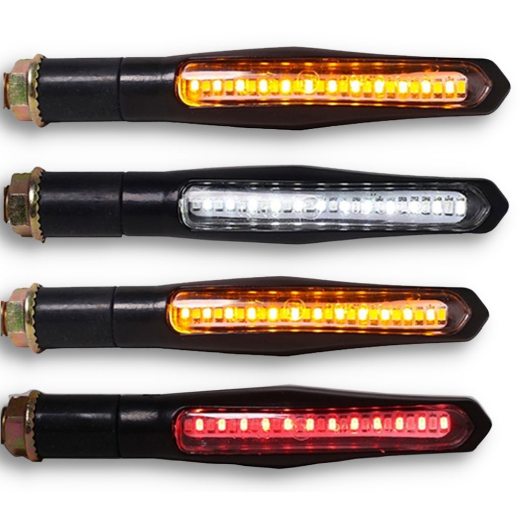 4 Stück Universal LED Blinker Motorrad Tagfahrlicht Motorrad Blinker Lauflicht 