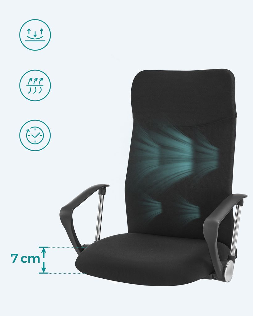 Kancelářská židle SONGMICS, ergonomická kancelářská židle, Obrázek produktu 7