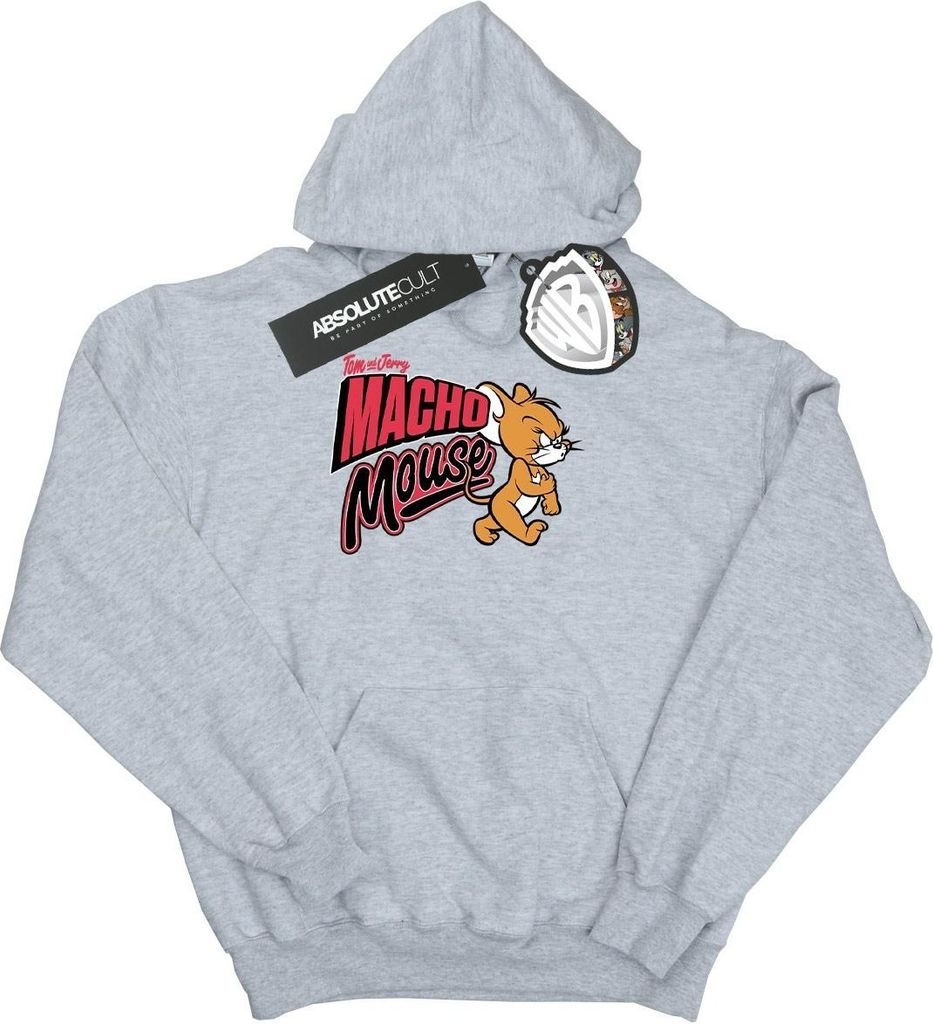 Tom And Jerry - "Macho Mouse" Kapuzenpullover für Herren BI19151 (XL) (Grau)