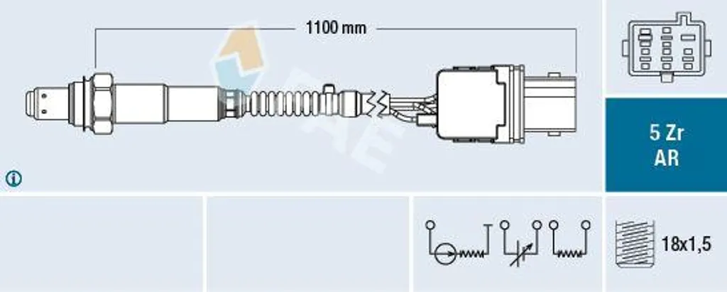Sonde Lambda FAE 75140 Haute Précision - Remplacement OE 8670278 S80
