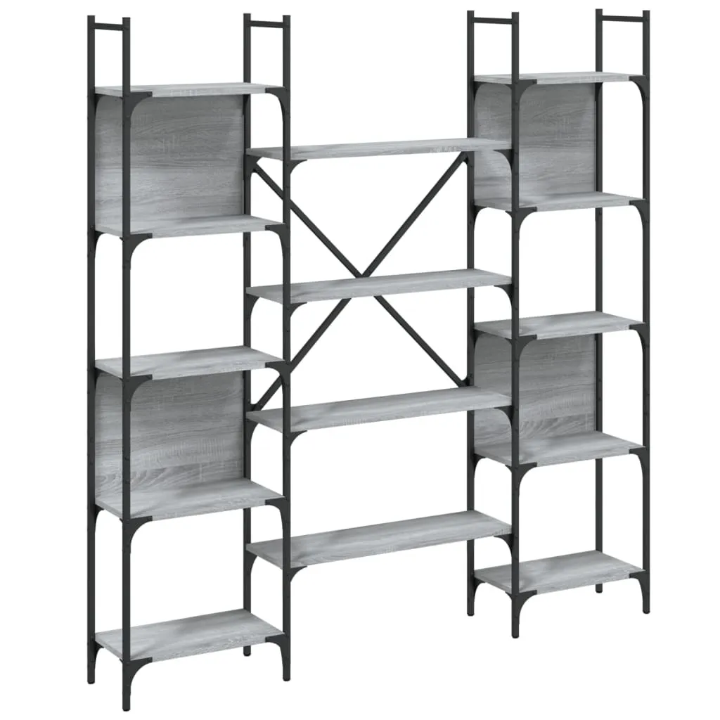 Scaffalatura SYFAX™ Grigio Sonoma 155,5 cm | Libreria Multistrato per Famiglie