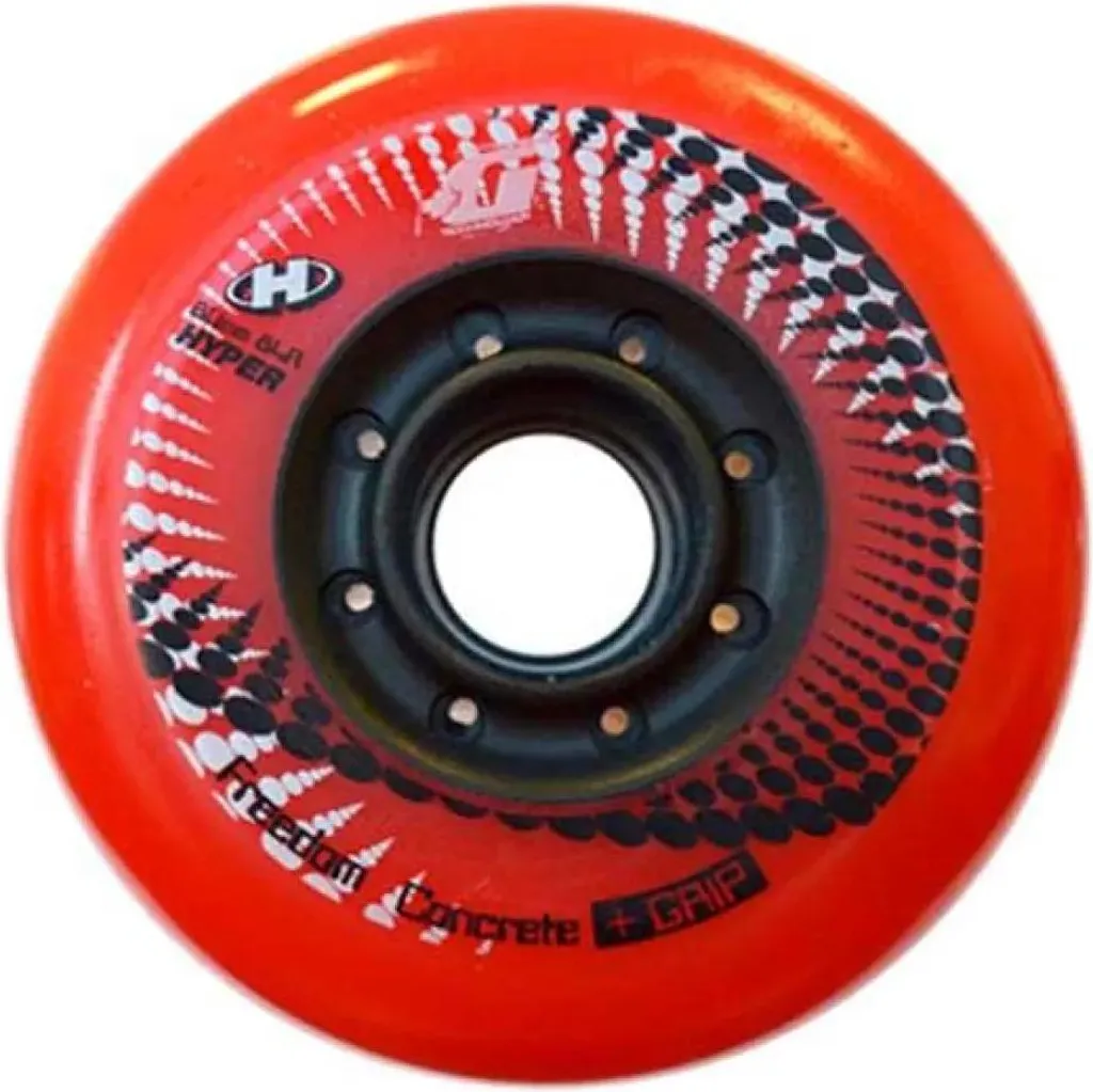 Roues de Roller Inline Hyper Concrete +G 76 mm 84A Rouge Haute Qualité