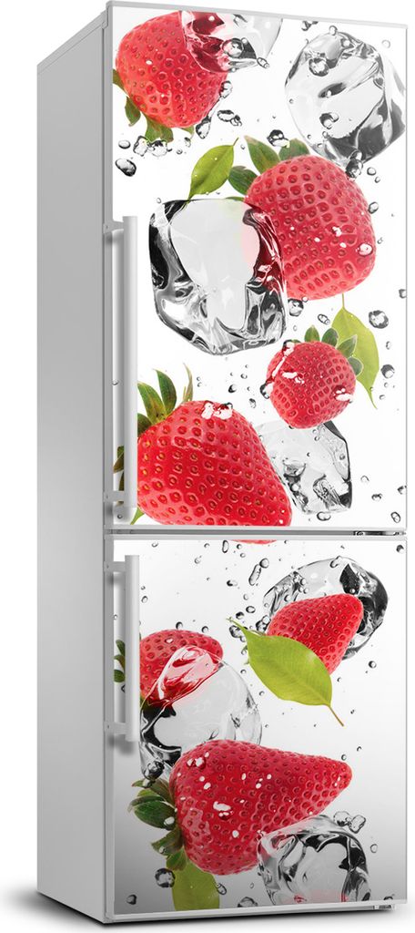 Tulup Kühlschrankdekoration - 70x190 cm - Aufkleber auf dem Kühlschrank - Erdbeeren