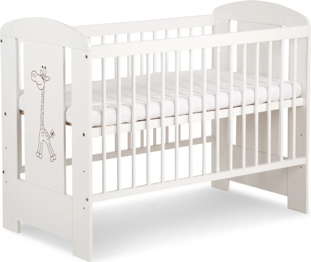 Lit enfant 60x120 MISTY bois blanc - Sommier réglable et design épuré