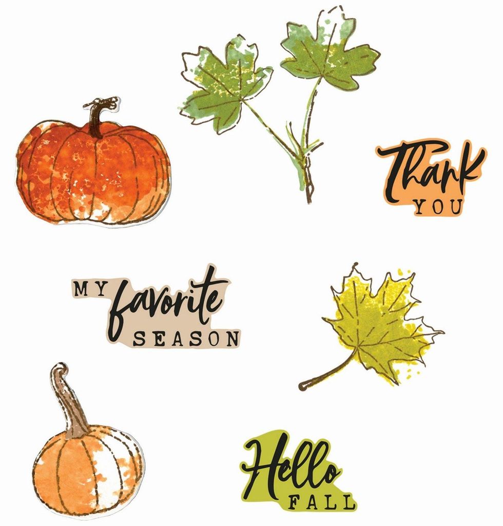 SIZZIX Framelits Stanzform Präge Stanzschablone + Stempelset, Pencil Line Harvest by 49 and Market