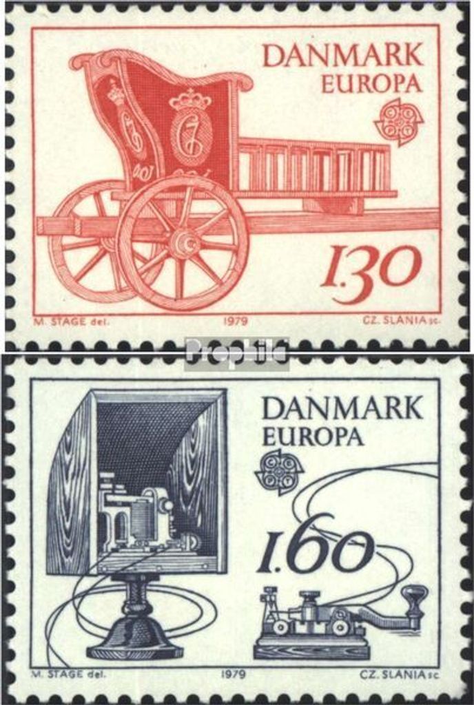 Briefmarken Dänemark 1979 Mi 686-687 (kompl.Ausg.) postfrisch Post- u. Fernmeldewesen
