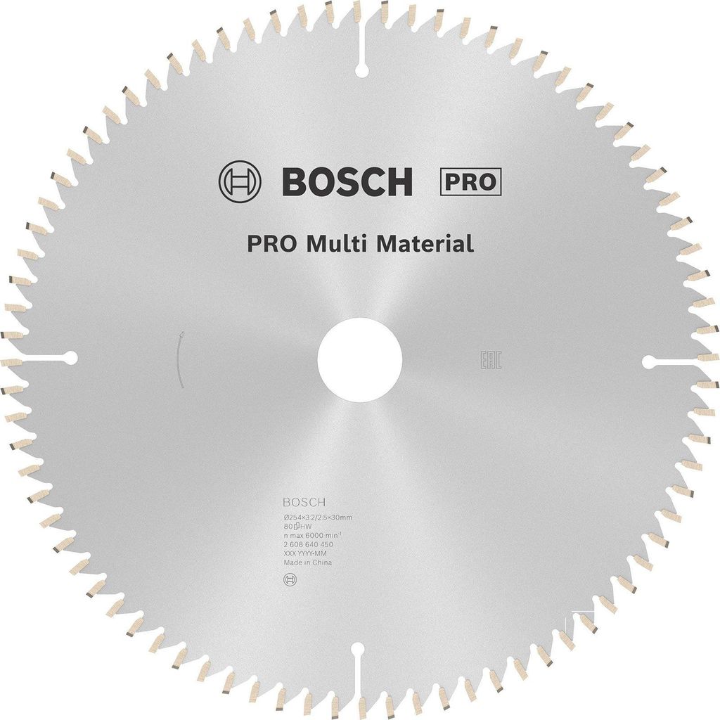 PRO Multi Material Kreissägeblatt, 254 x 3,2 x 30 mm, Z80 Produktbild 