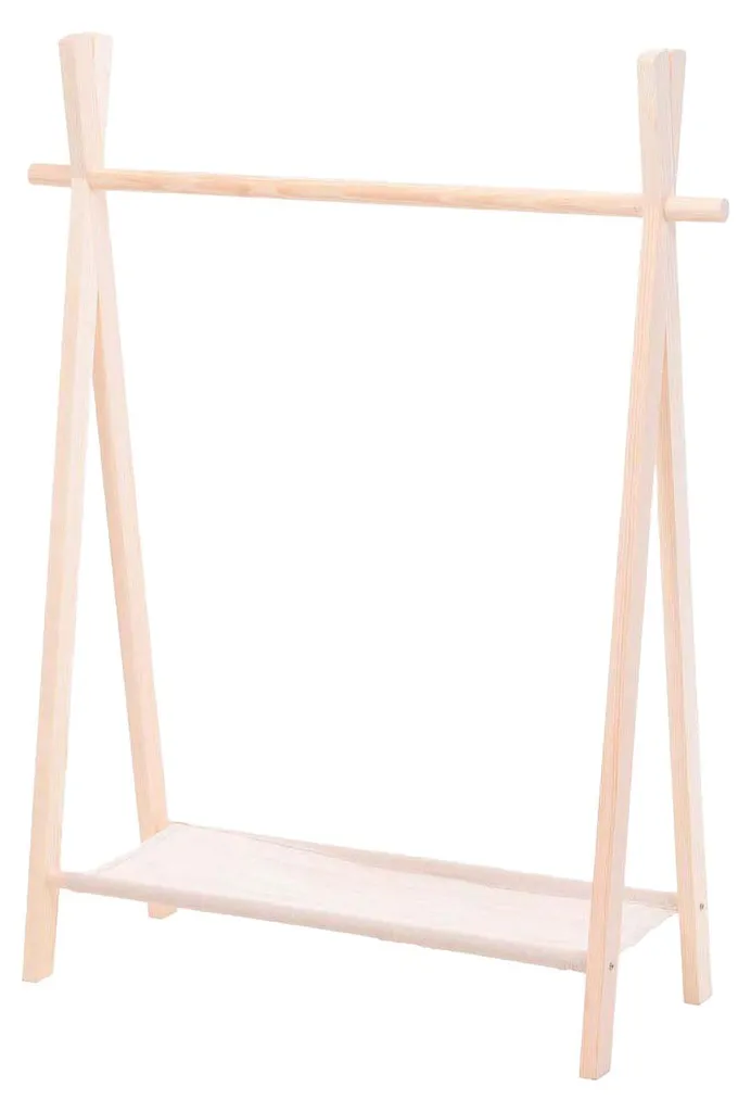 Porte-manteau H&S en bambou 86x57x100 cm style minimaliste bois naturel