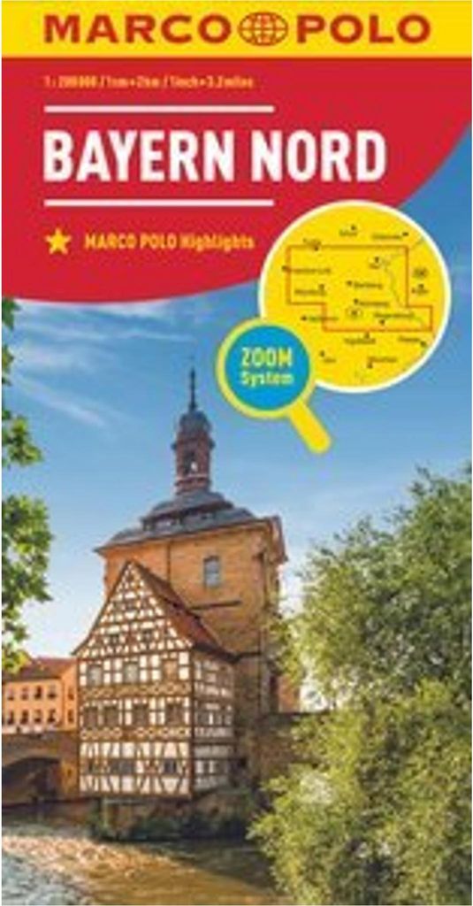 MARCO POLO Carta regionale Germania 12 Baviera Nord Immagine del prodotto 