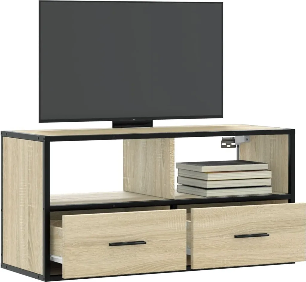Maison Exclusive Mobile Porta TV Industriale Legno Metallo 80cm - 1