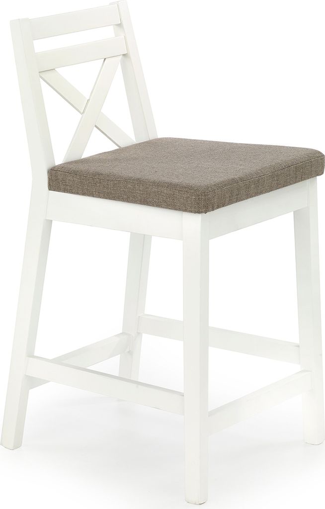 Halmar Barhocker Boris Low - Weiss-braun