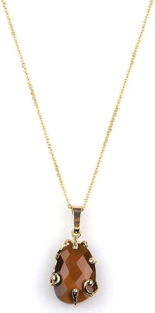 Pendentif œil de tigre et chaîne dorée : le cadeau idéal pour le courage