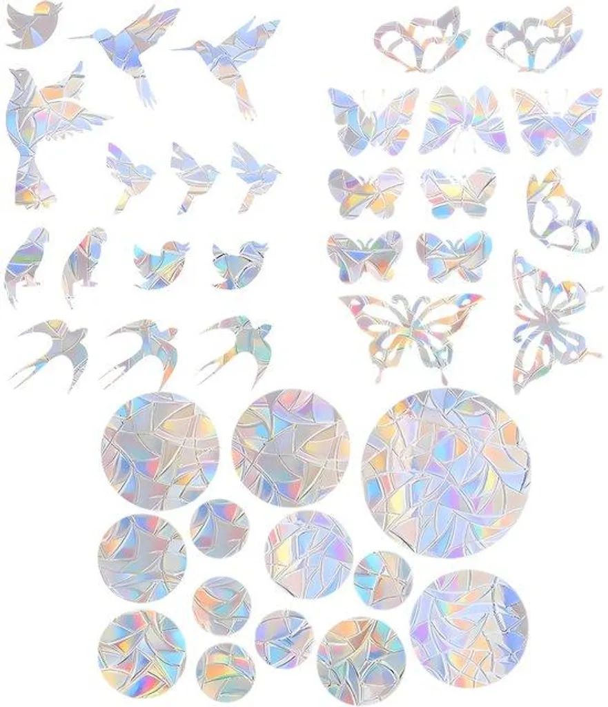 Lot de 39 films PVC arc-en-ciel pour décorer et protéger vos vitres