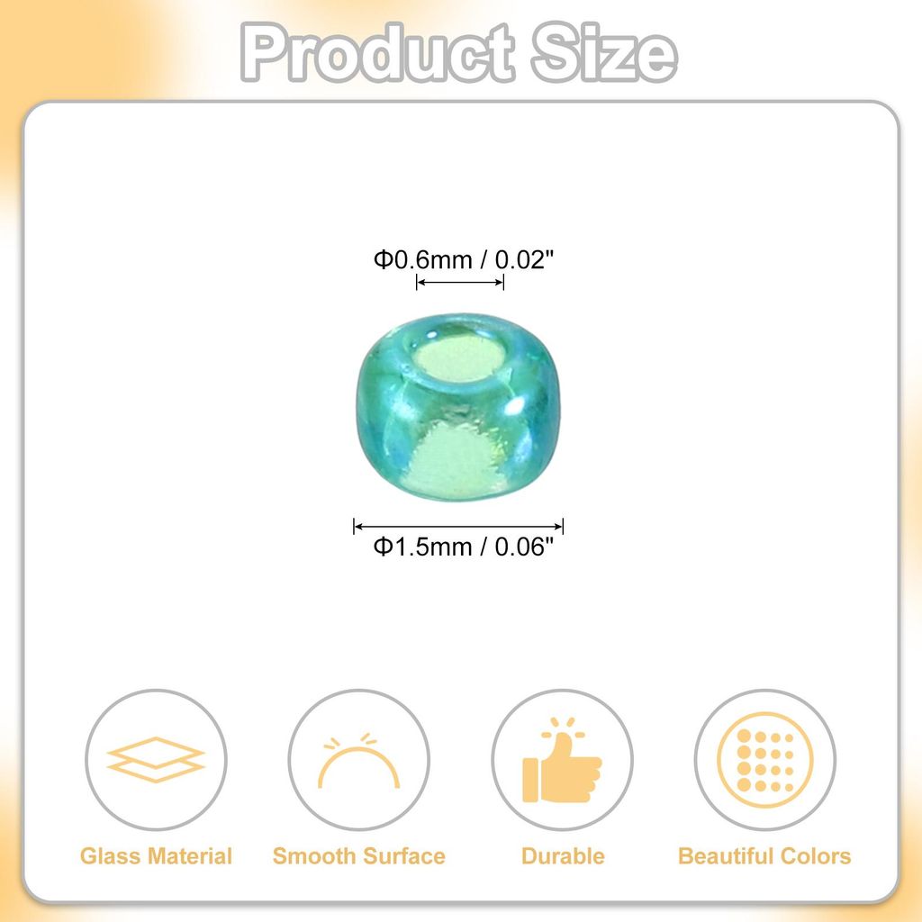 2000 Stš¹ck Glasperlen zum Auff?deln, 1,5 mm Mini Perlen Set fš¹r Armb?nder Selber Machen Glas Bugle Perlen fš¹r DIY Ohrringe, Halsketten, Ar...