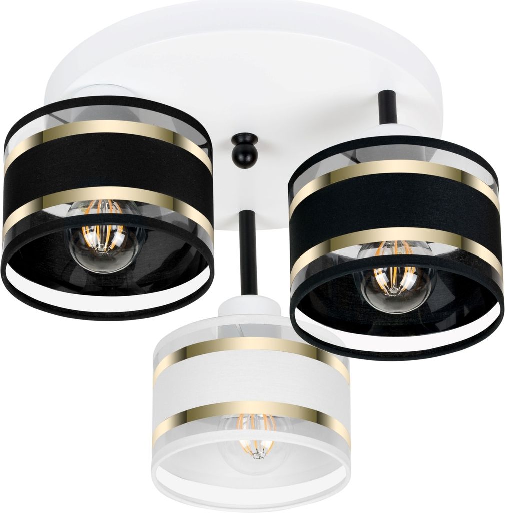 Weiße Deckenlampe schwarz/weiß TI-3030WE-SCWESC Deckenleuchte