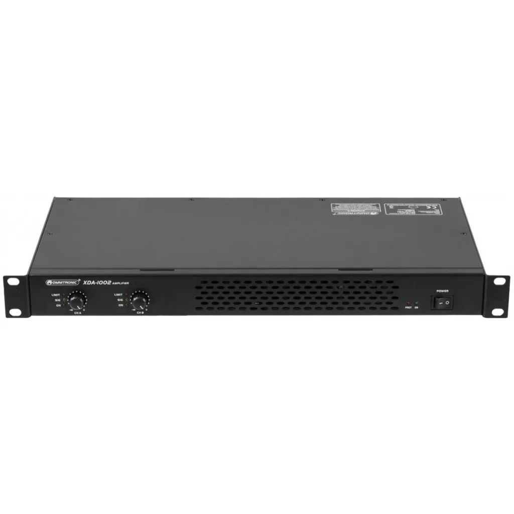Amplificateur audio phase et puissance Omnitronic 10451635 noir mat