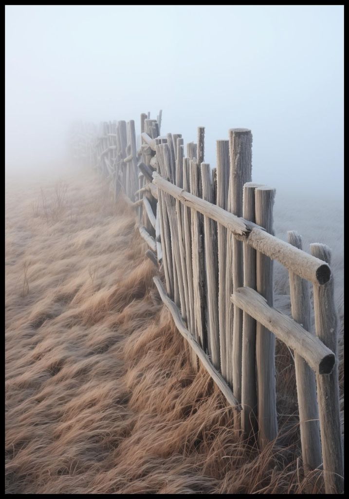 Plakat 68x98cm Nebel über den Dünen