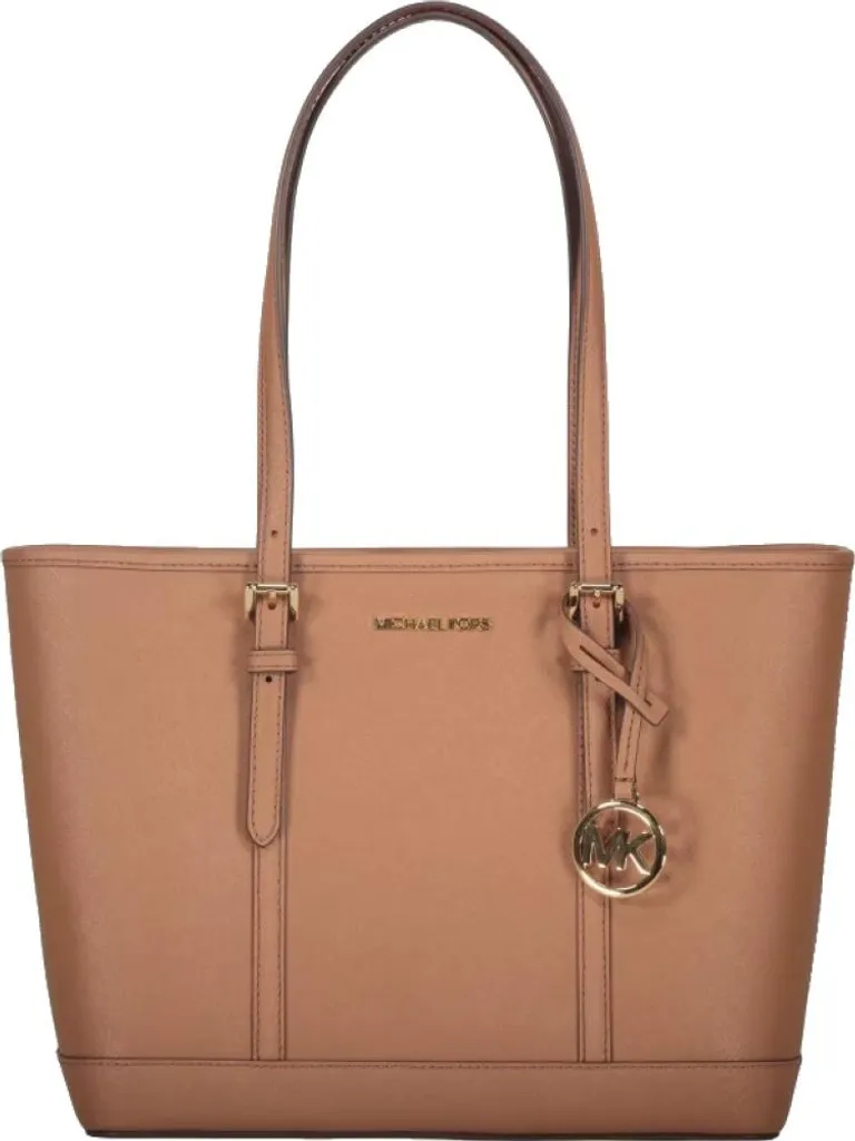 Sac Michael Kors Jet Set Travel Brun Clair - Cabas Iconique en Cuir