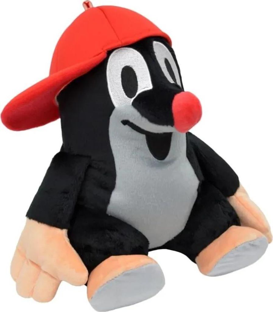 Plüschfigur Der kleine Maulwurf mit Basecap, sitzend 30cm