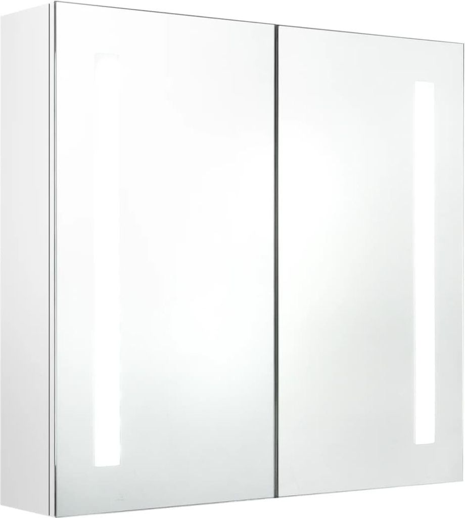 vidaXL Armoire à miroir LED pour salle de bain blanc Image du produit 