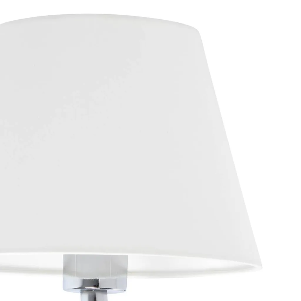 Applique murale intérieure design chrome et blanc ETERNA 24005-10 chic