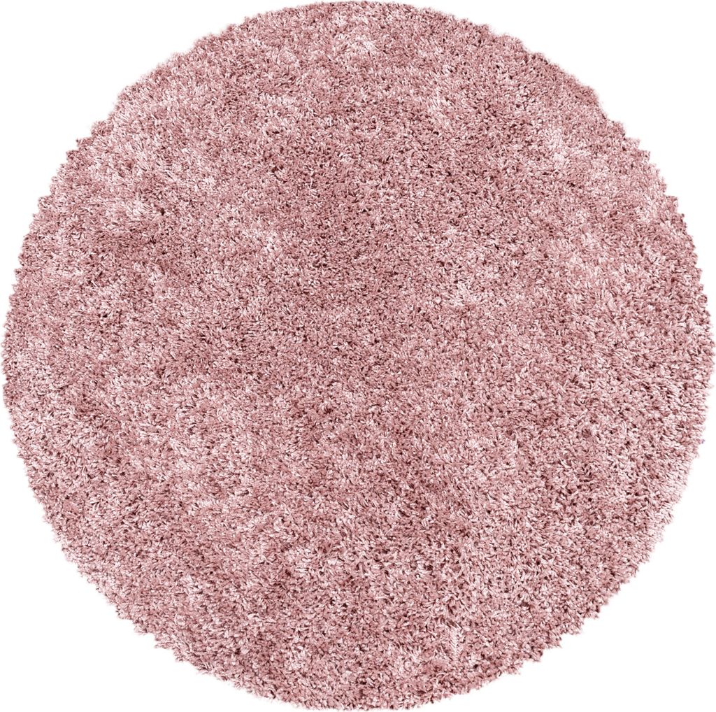 Teppium Hochflor Teppich Uni Einfarbig Modern Shaggy Teppich Wohnzimmer Flauschig Weich Preishammer, Grösse: 160 cm Rund