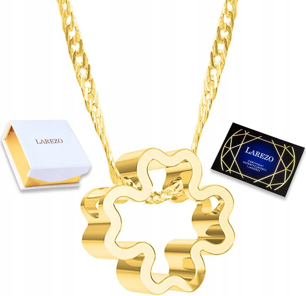 Collana Elegante Quadrifoglio Oro e Argento 925 - Alta Qualità