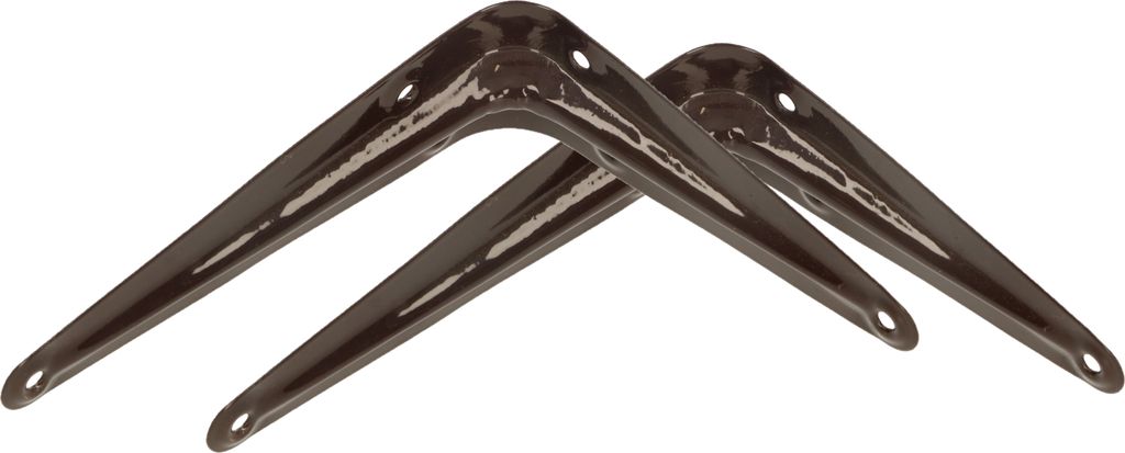 KOTARBAU 2er Set Regalwinkel 125x100 mm Regalträger Regalhalter für Wandmontage Braun