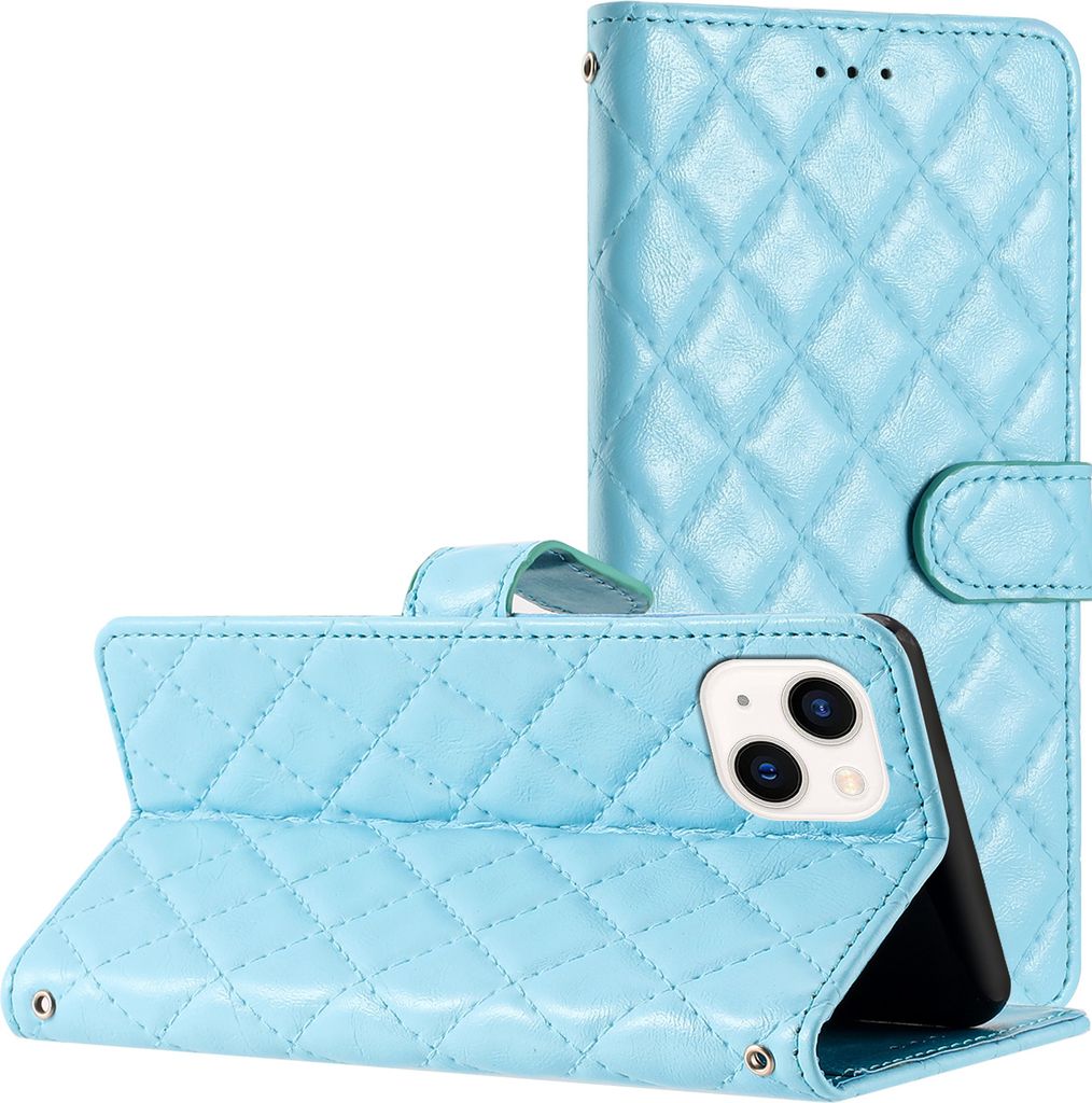 CLM-Tech Hülle kompatibel mit iPhone 15 Plus - Tasche aus Kunstleder - Klapphülle mit Ständer Kartenfächern und Magnetverschluss- Wallet Case E...